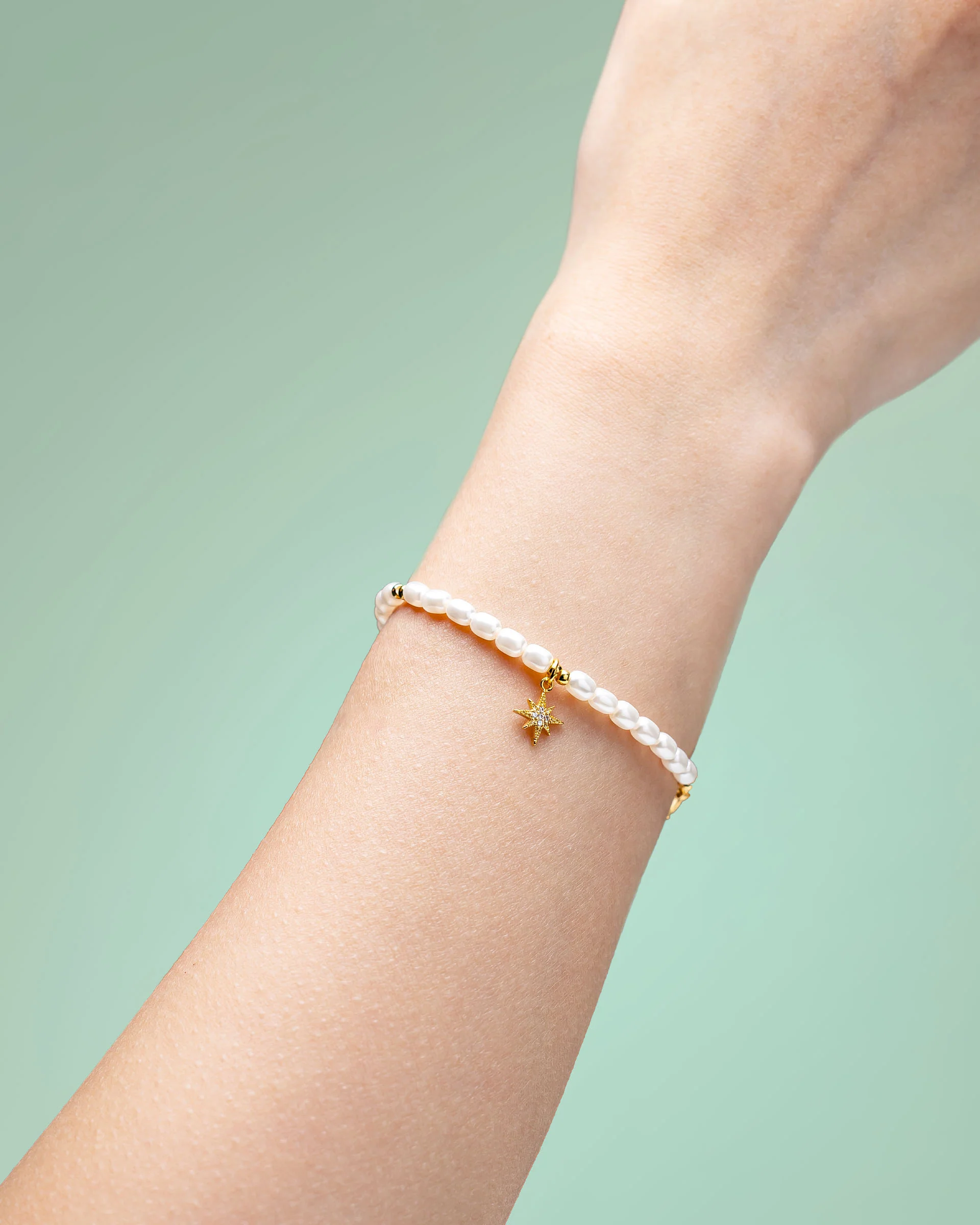 Ariella Star Motif Bracelet in Gold - Image 2