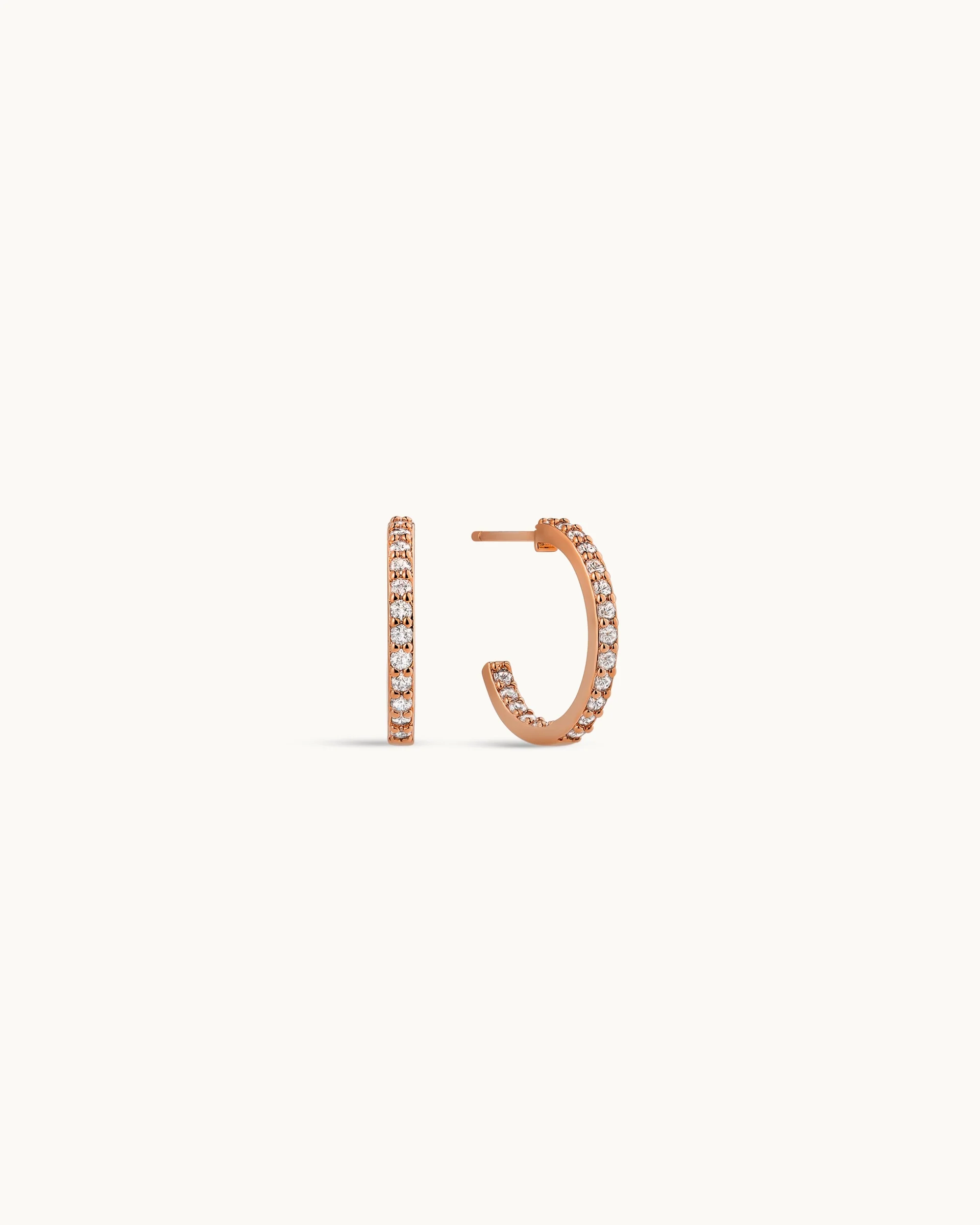 Aurea Hoop Earrings in Rose Gold - Image 5
