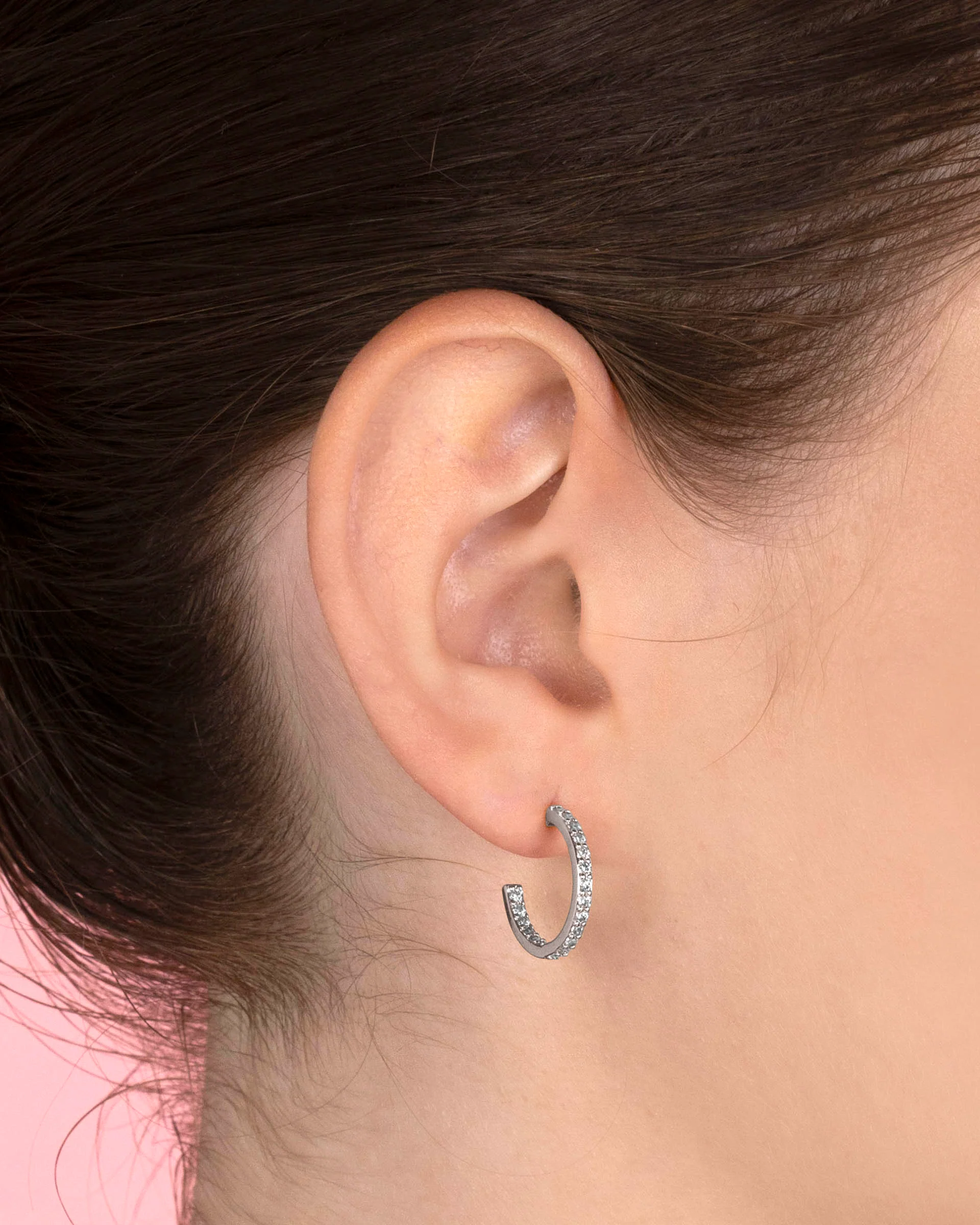 Aurea Hoop Earrings in Silver - Image 6