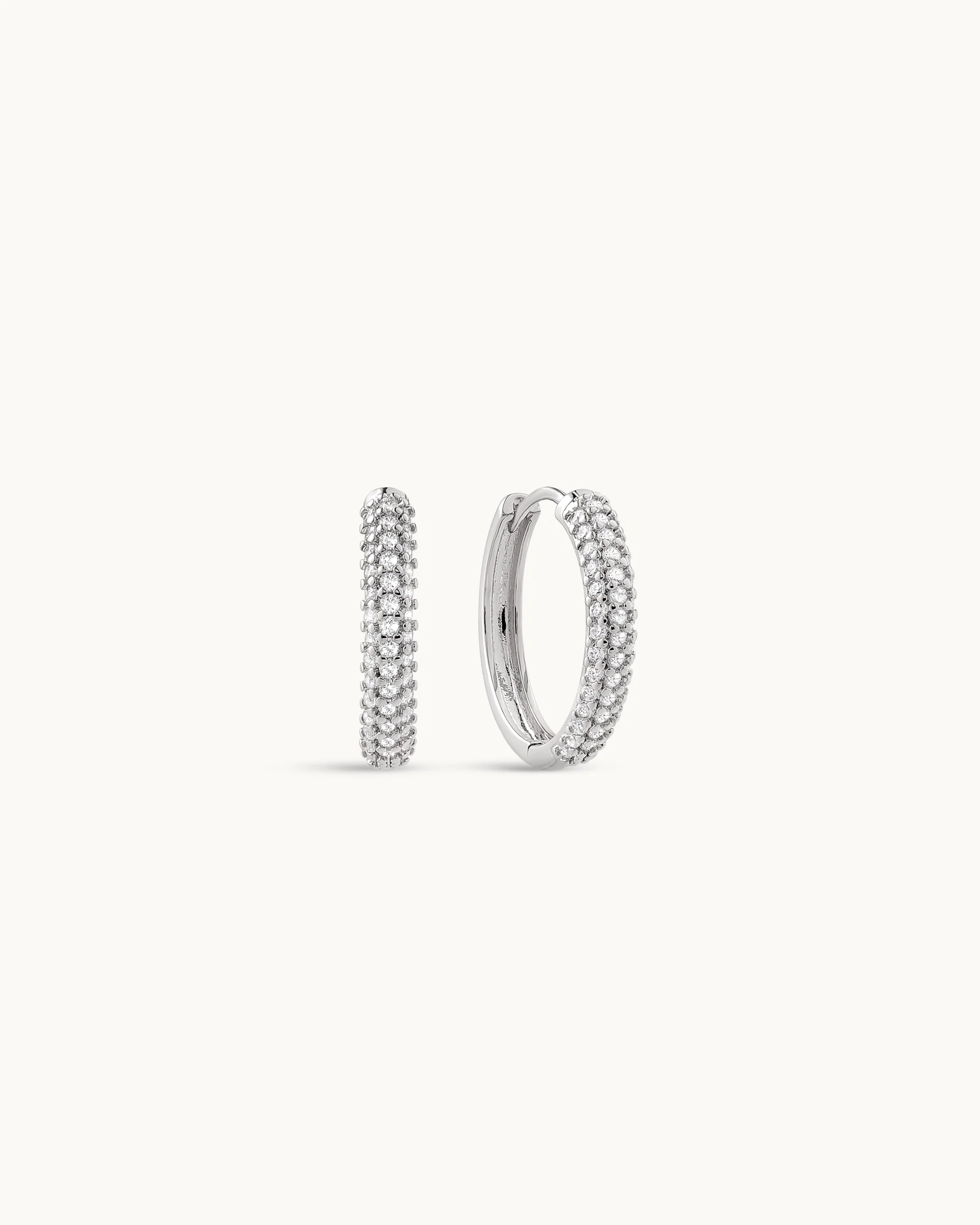 Cara Hoop Earrings in Silver - Image 8