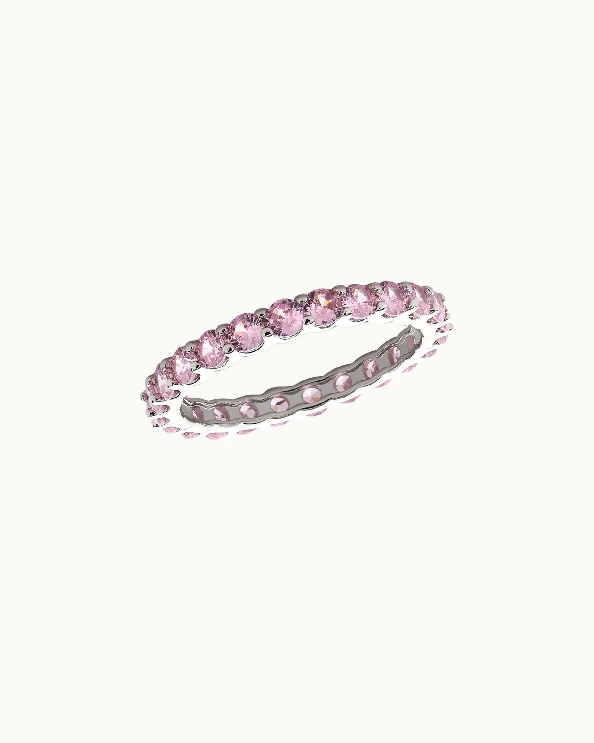 Celestine Eternity Ring in Silver - Rose