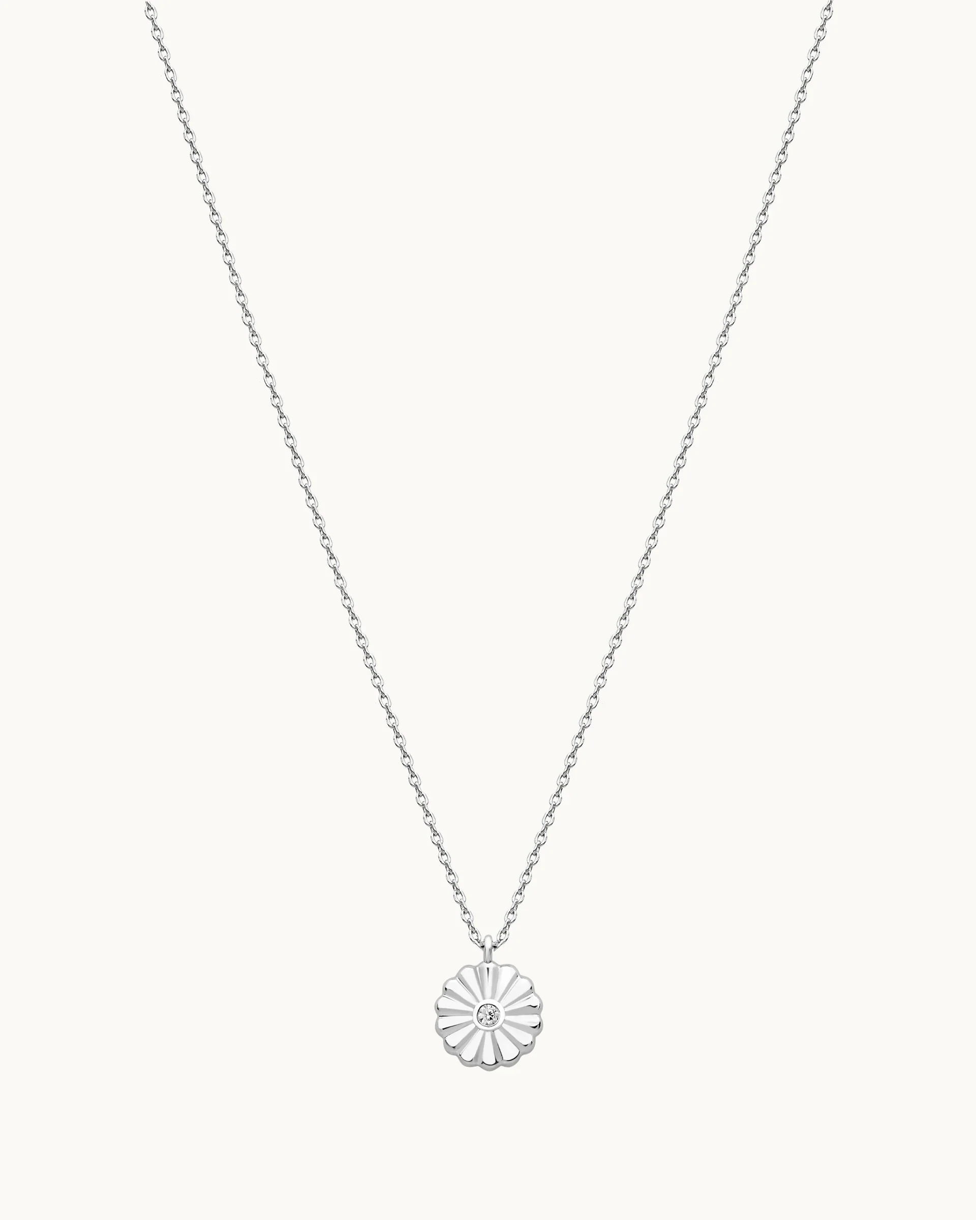 Dollie Floral Necklace in Silver