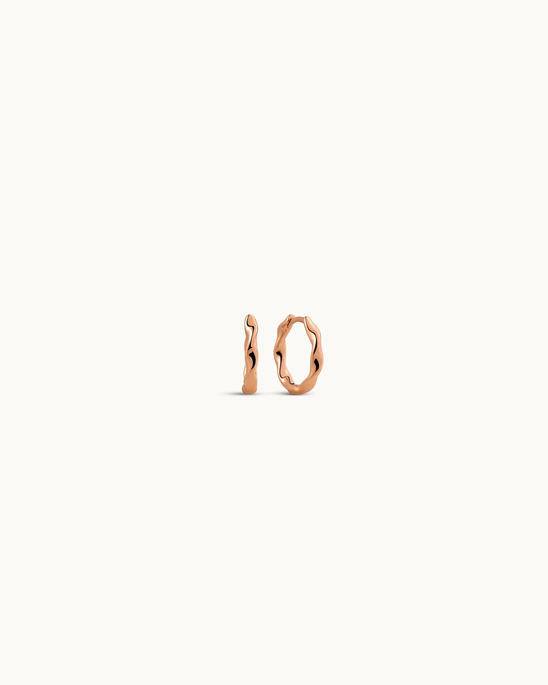 Elva Hoop Earrings in Rose Gold - Image 8