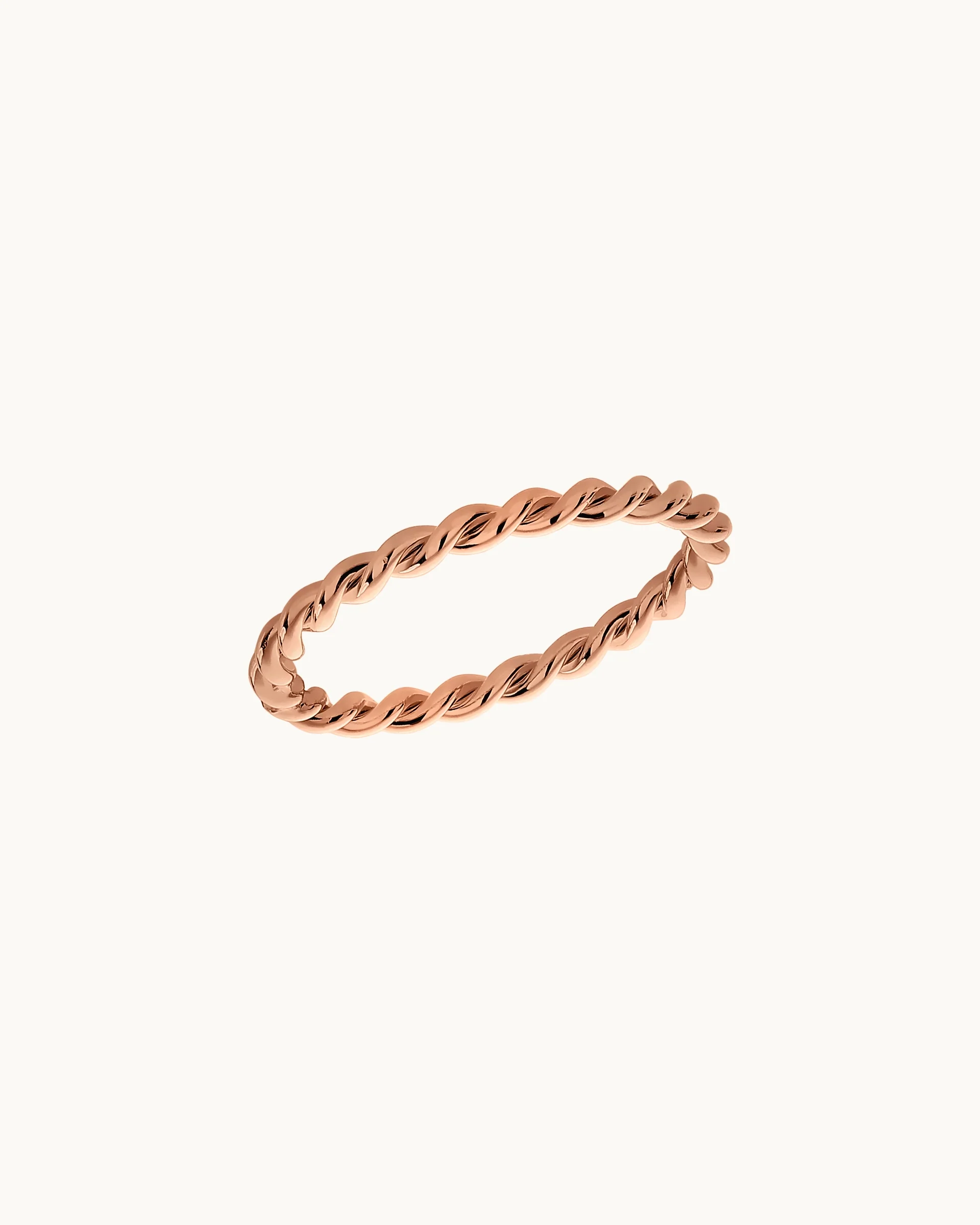 Jianna Twisted Ring in Rose Gold