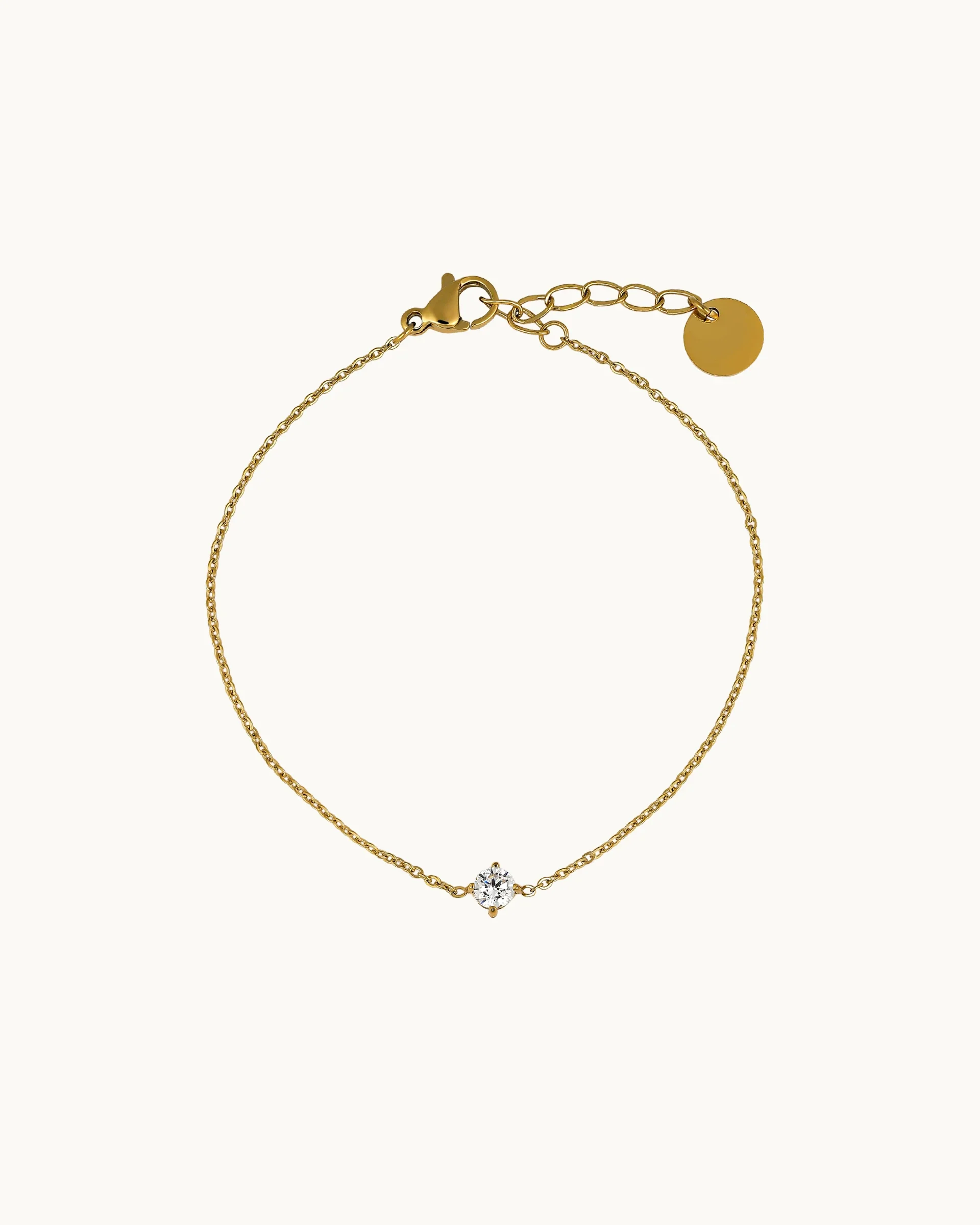 Laurie Solitaire Bracelet in Gold