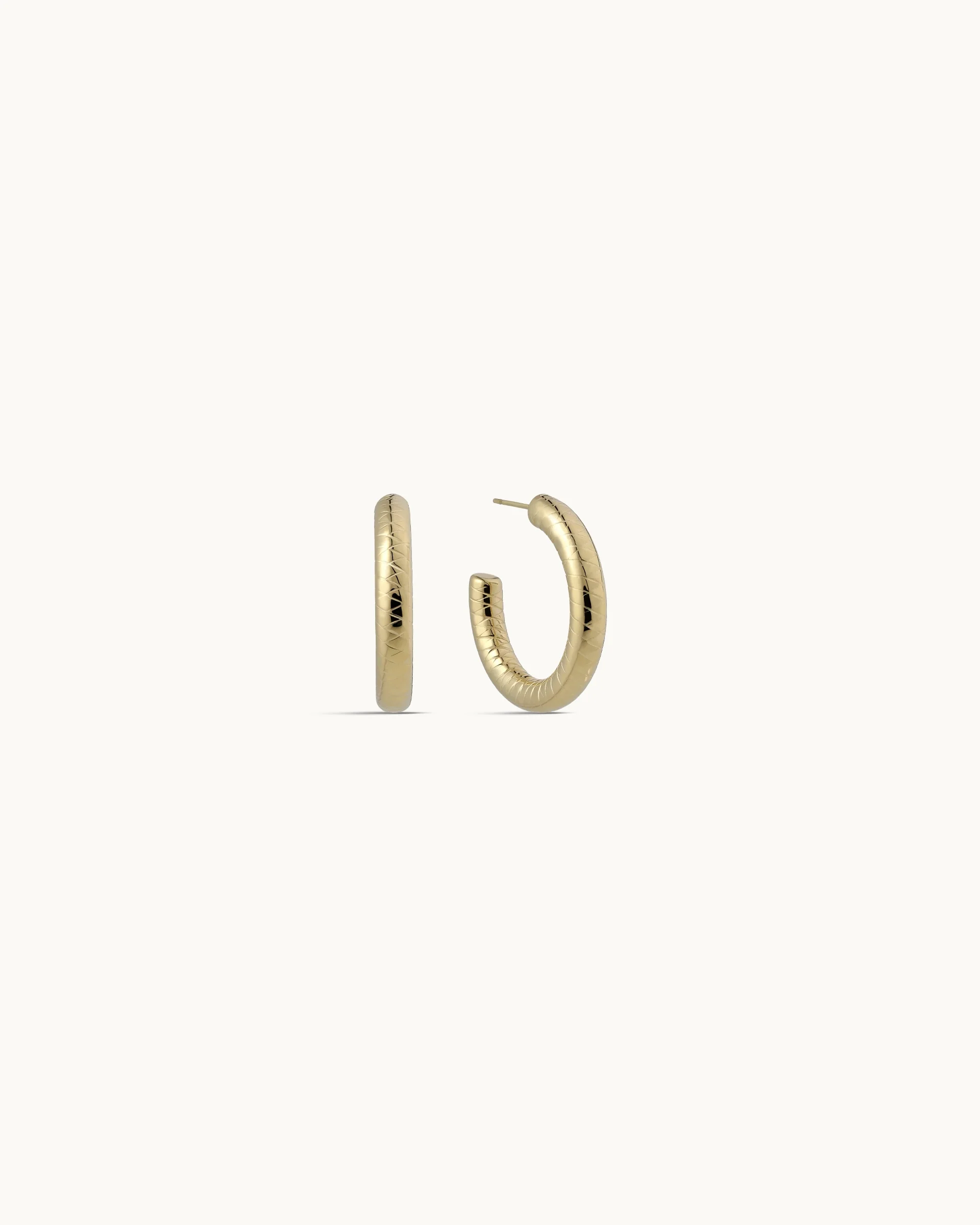 Lesley Hoop Earrings in Gold