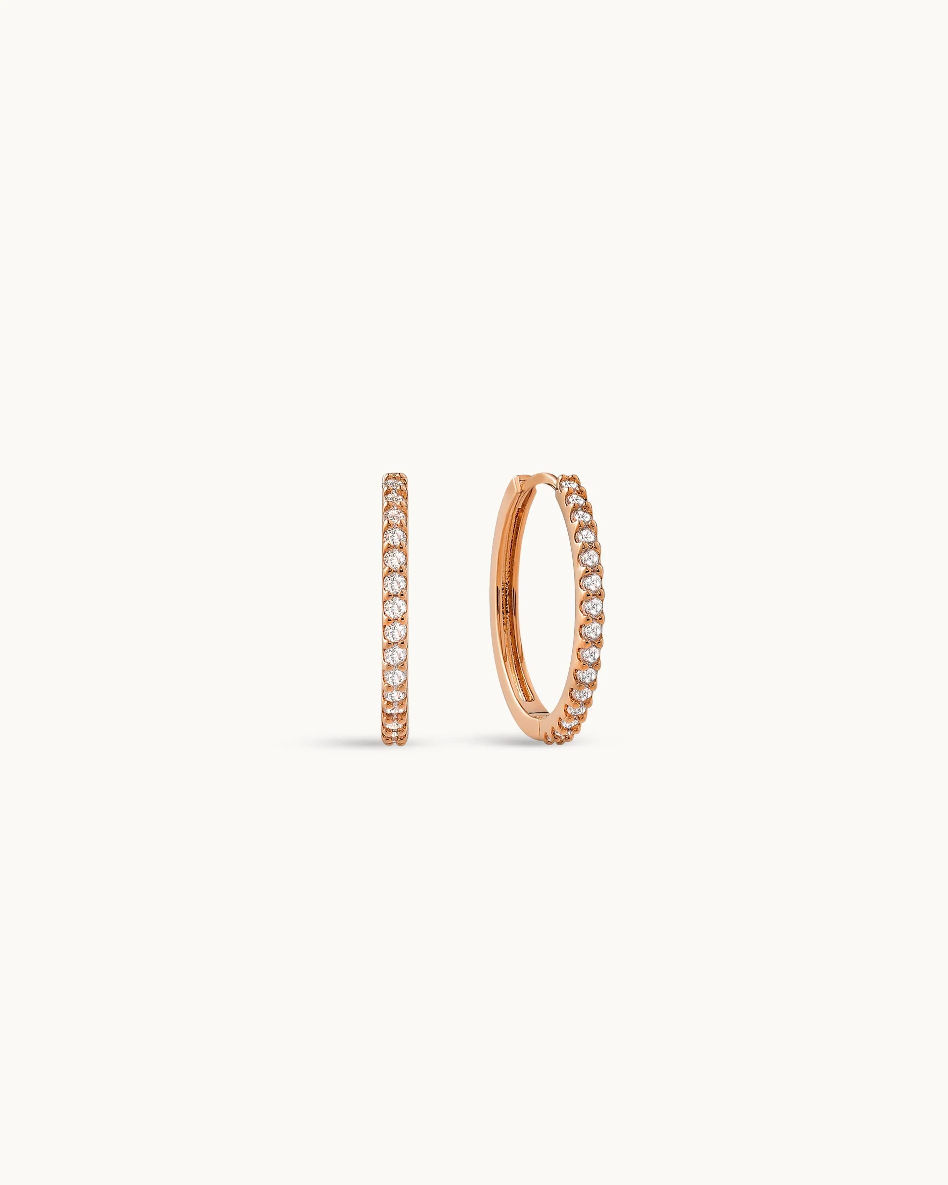 Lumi Hoop Earrings in Rose Gold - Image 8