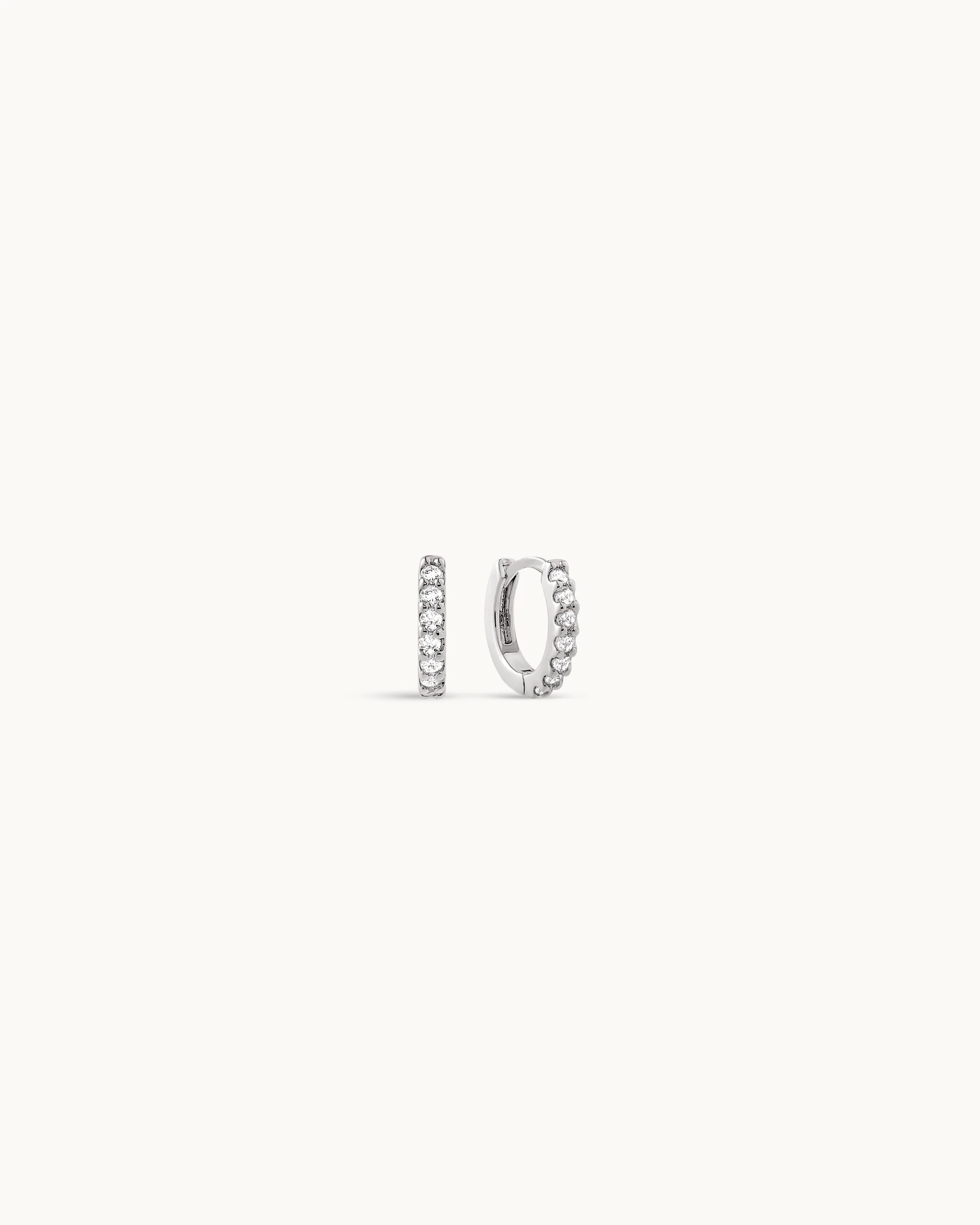 Lumi Hoop Earrings in Silver