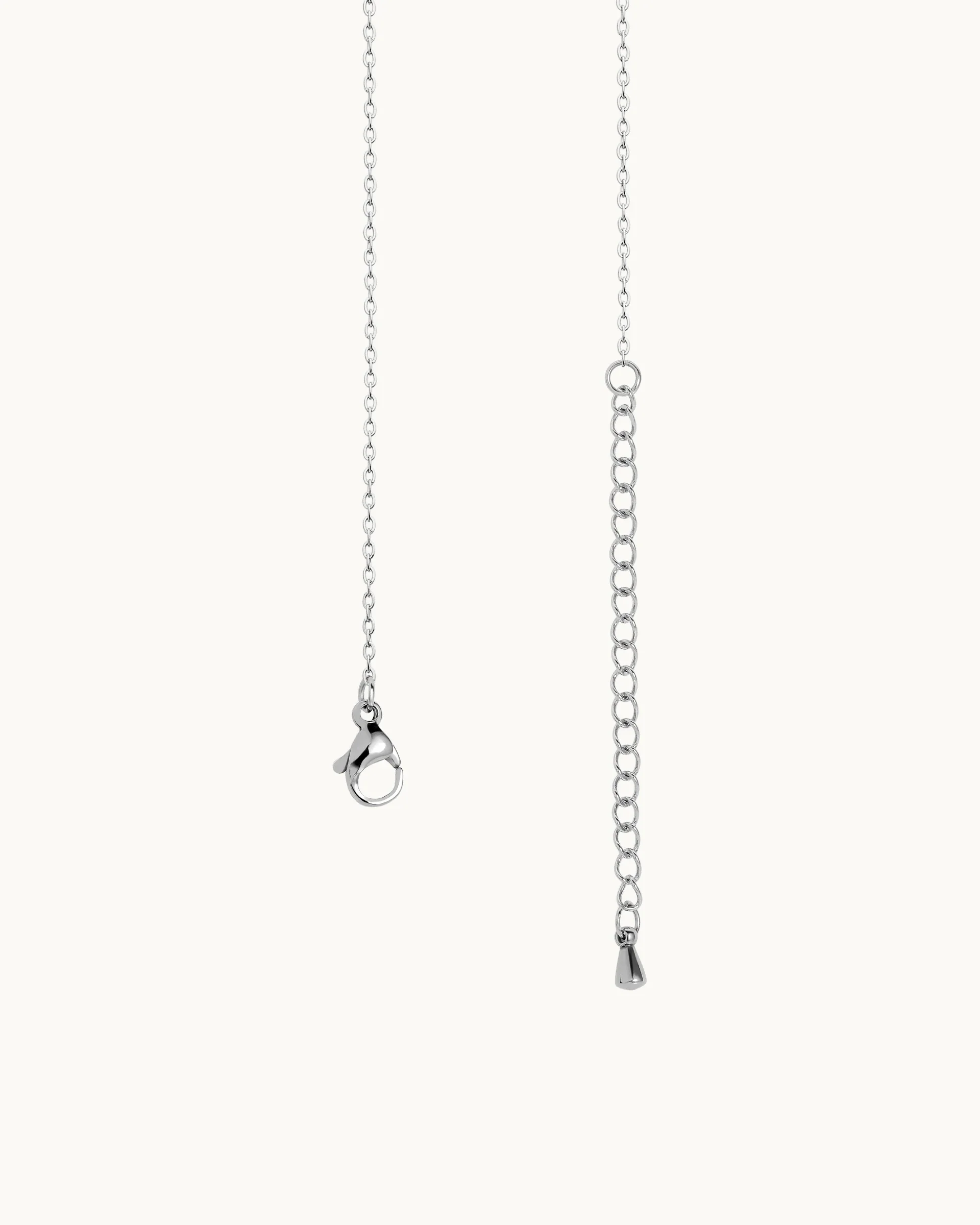 Mini Bubble Initial 'I' Necklace in Silver - Image 3