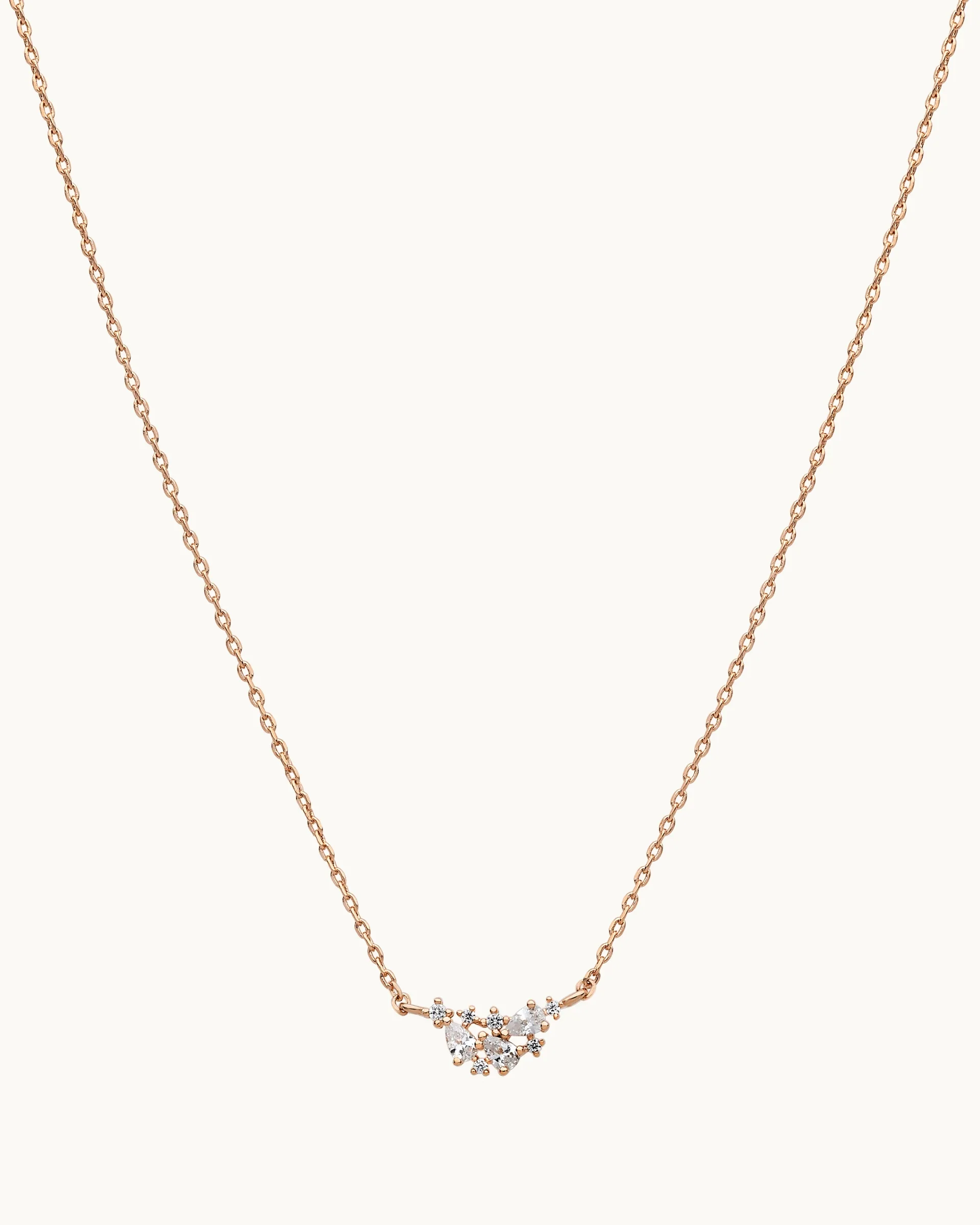 Nancy Sparkle Necklace in Rose Gold