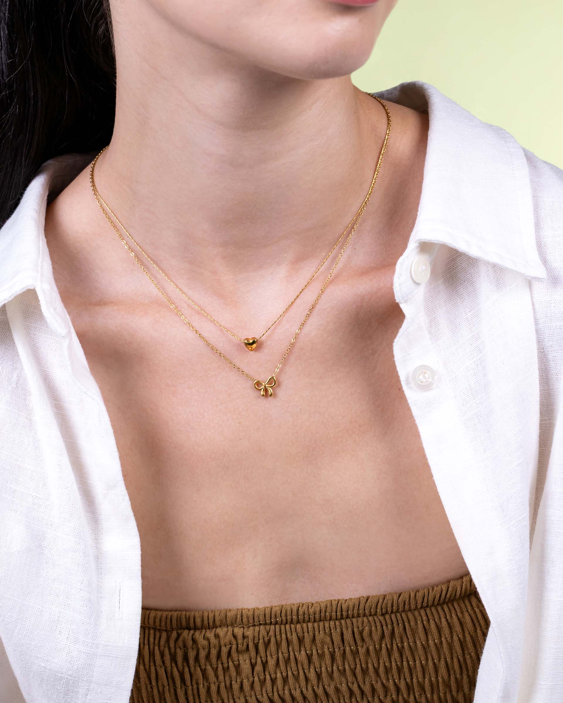 Pamela Heart Necklace in Gold - Image 2