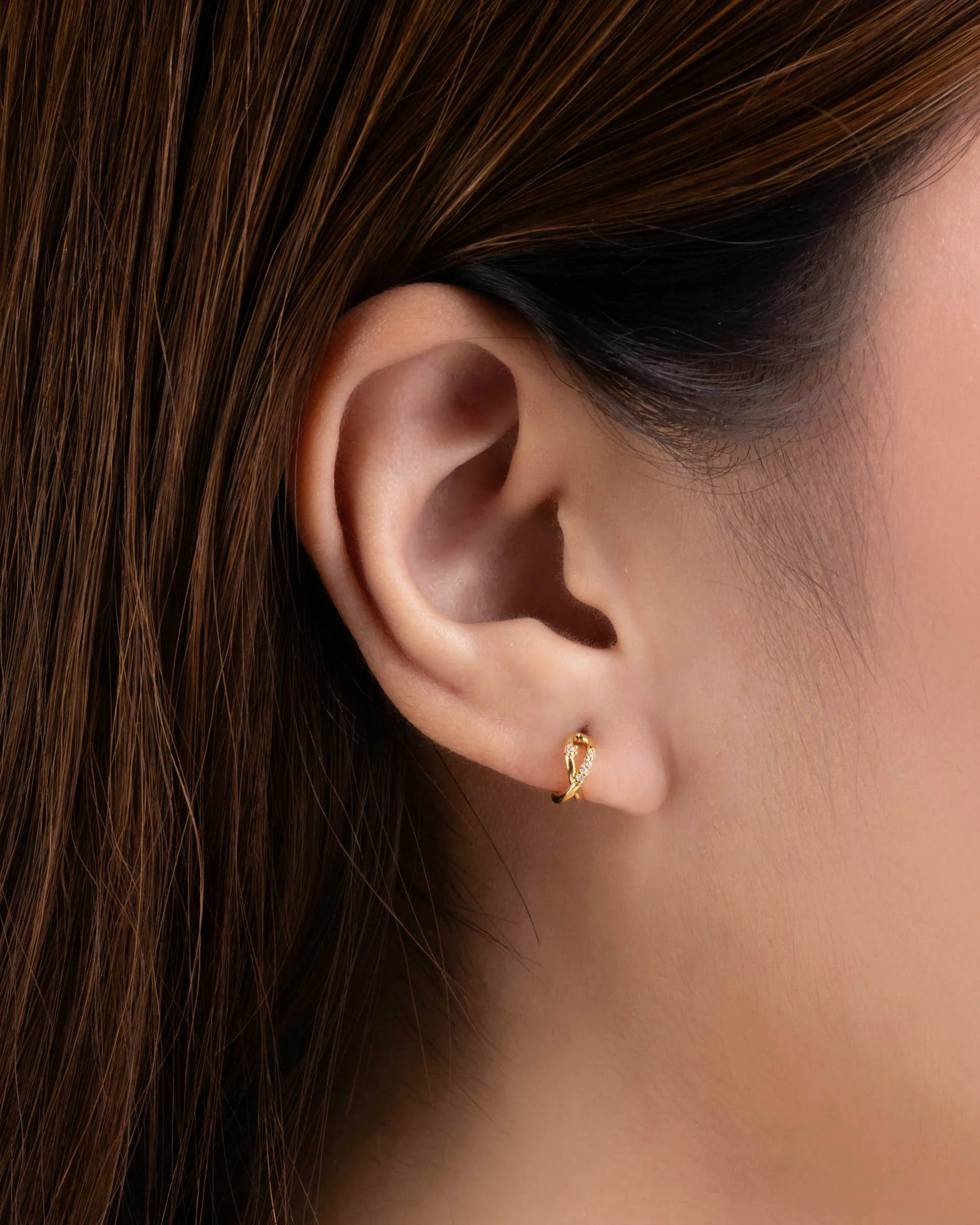 Prue Infinity Stud Earrings in Gold - Image 2