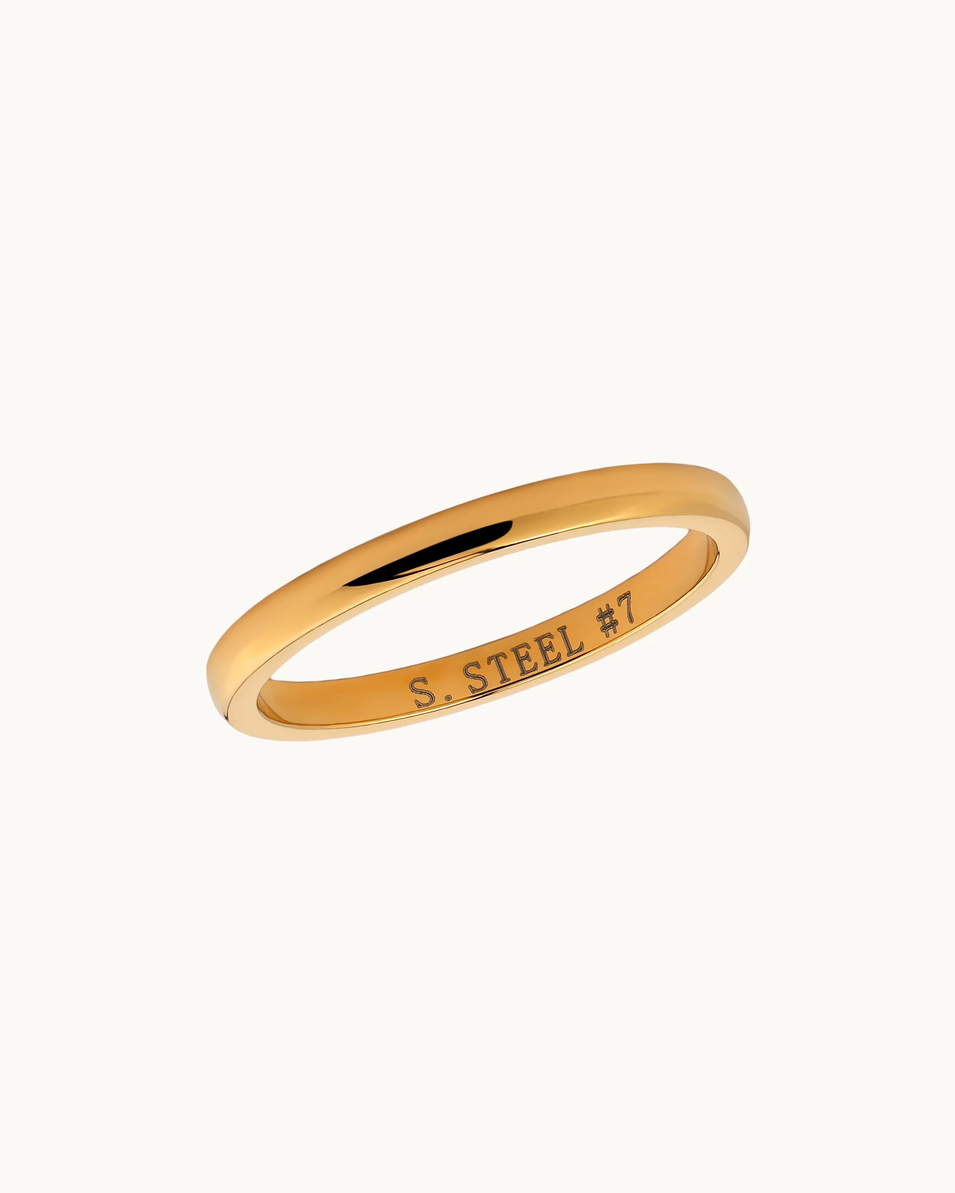 Rae Minimalist Band Ring in Gold