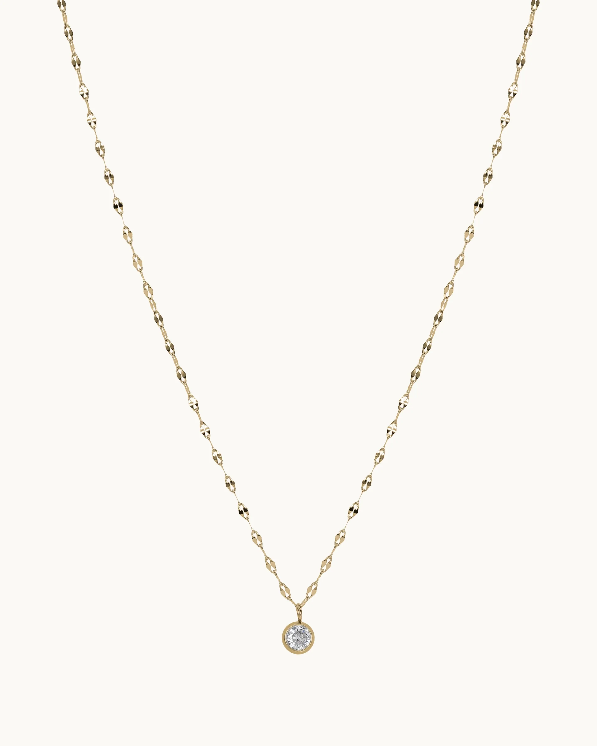 Sasha Bezel Necklace in Gold