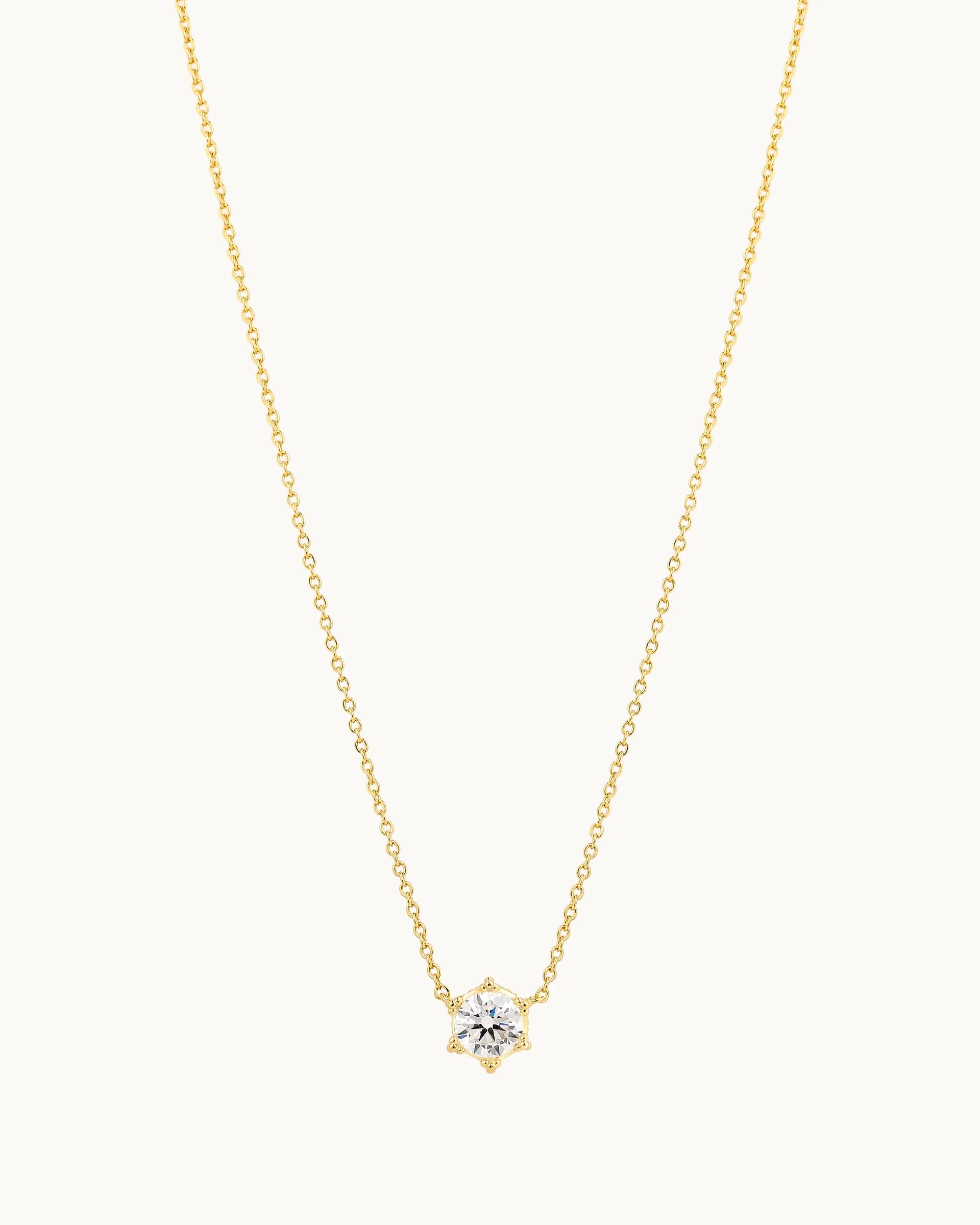 Seliora Solitaire Necklace in Gold