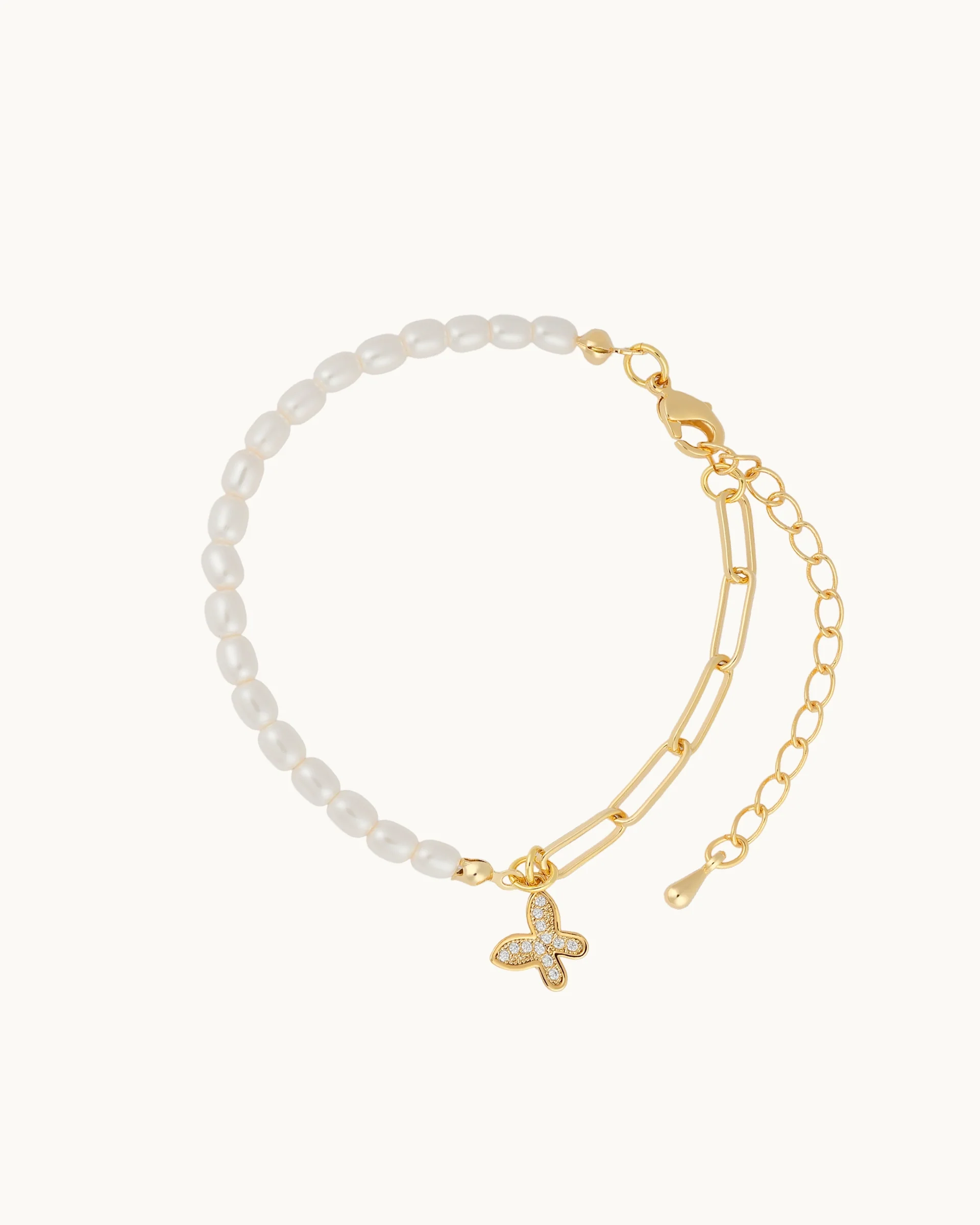 Tania Butterfly Motif Bracelet in Gold